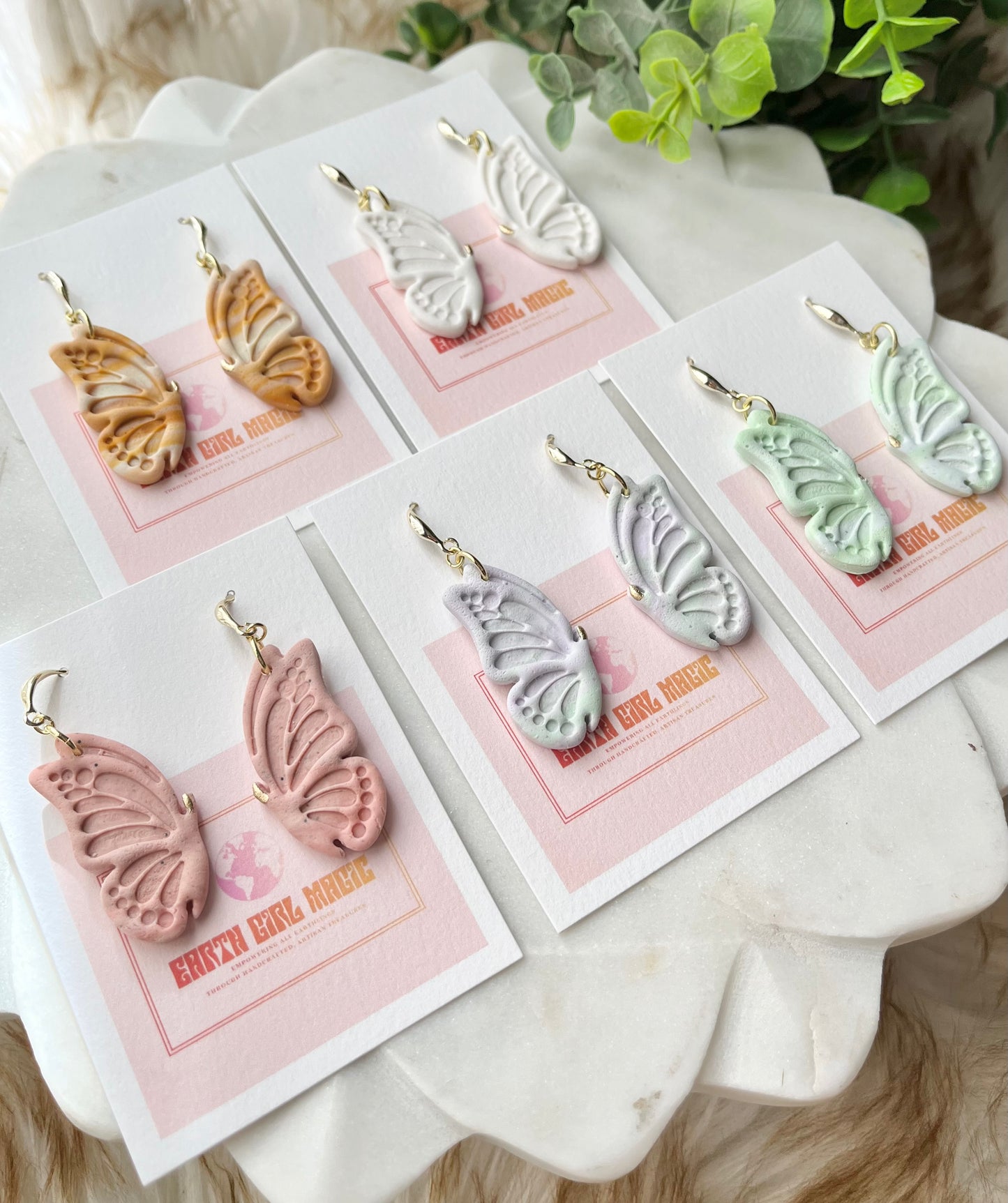 Butterfly Clay Earrings