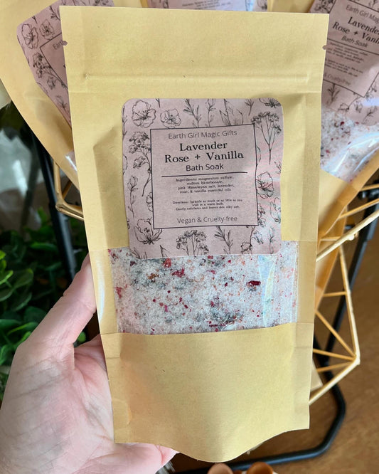 Lavender Rose + Vanilla Essential Oil Bath Soak