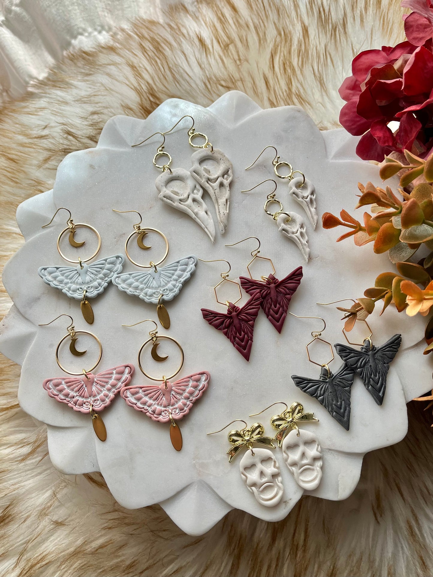 Autumn’s Mystical Collection of Clay Earrings