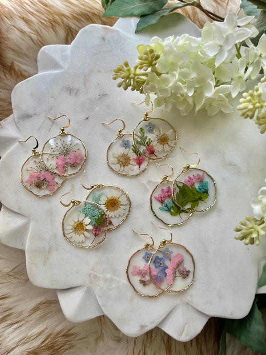 The Bouquet Collection of Resin Flower Earrings