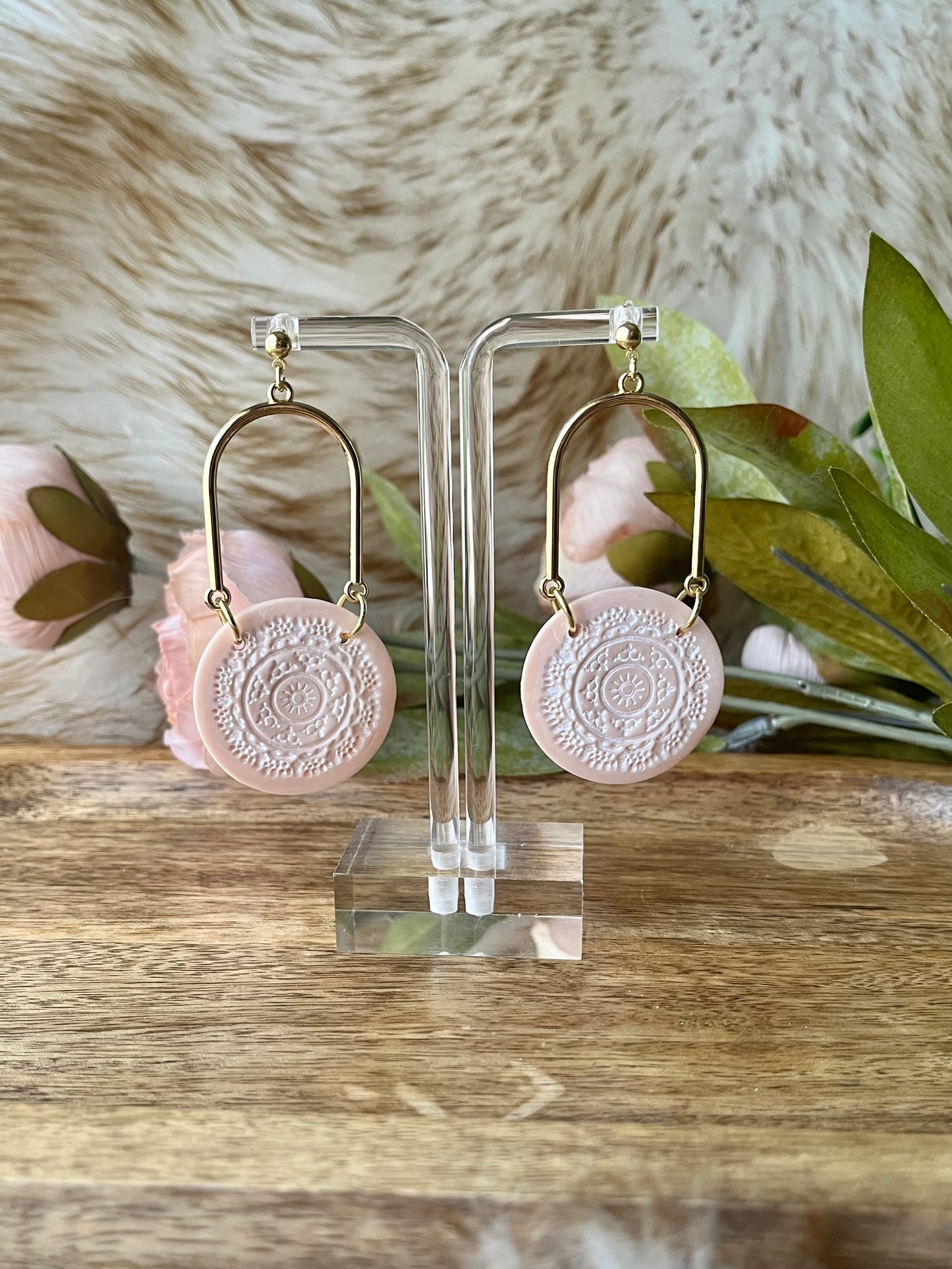 The Nomadica Collection of Embossed Clay Earrings