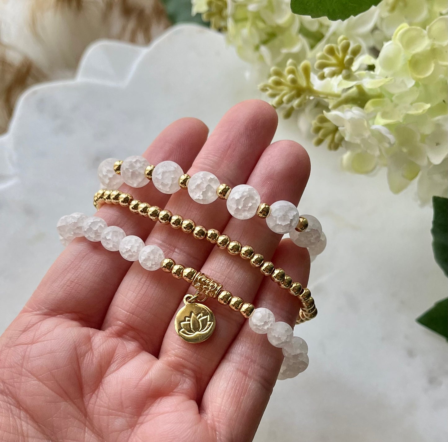 Rising Lotus 3pc Bracelet Set