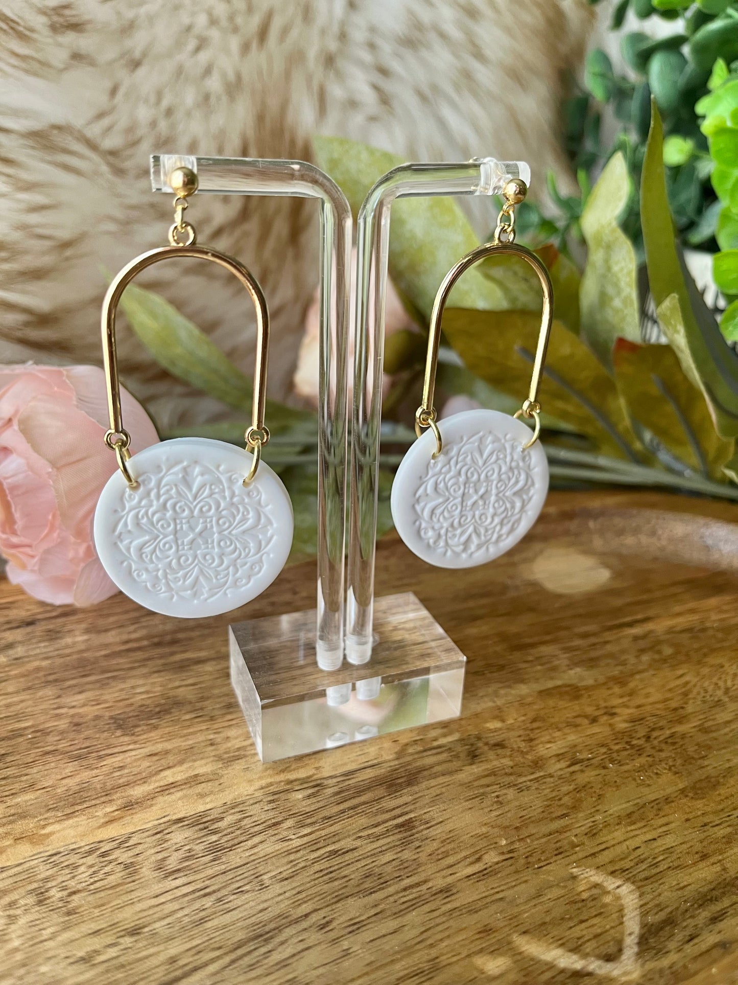 The Nomadica Collection of Embossed Clay Earrings