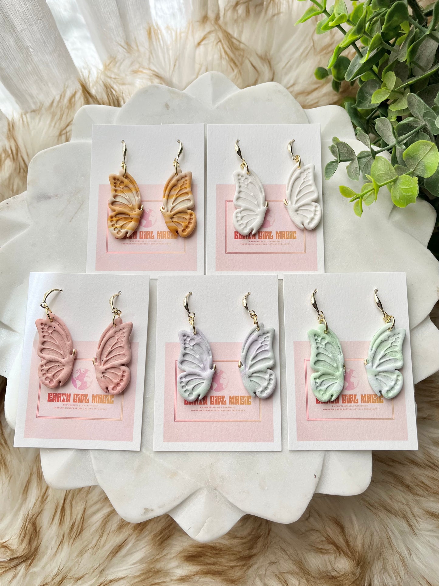 Butterfly Clay Earrings