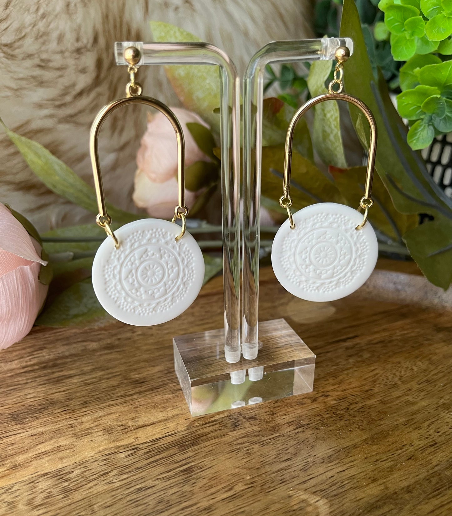 The Nomadica Collection of Embossed Clay Earrings