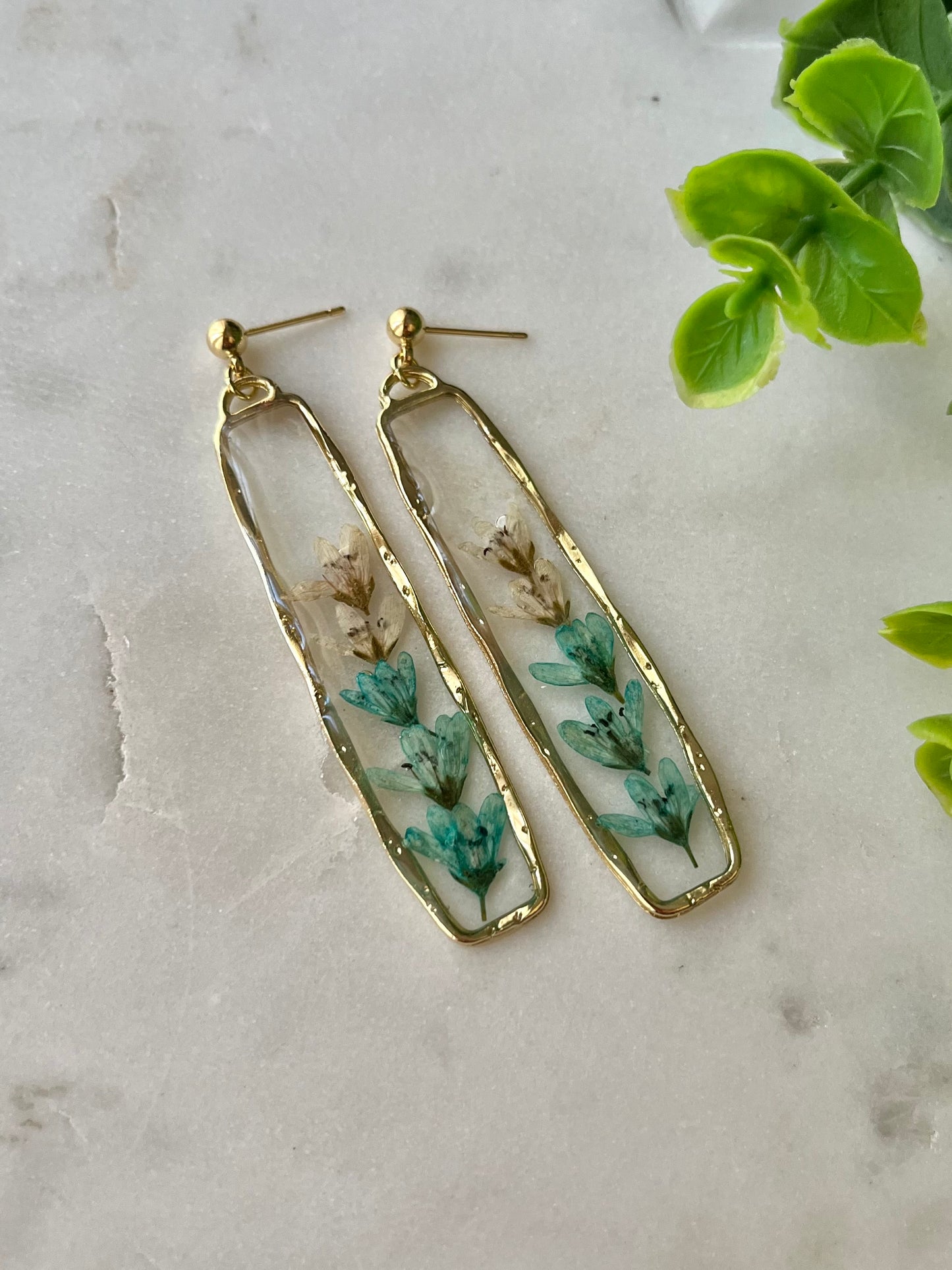 The Bloom Collection of Resin Loosestrife Flower Earrings